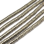 Craftdady 48Pcs Heishi Coin Natural Pyrite Beads 8mm Tiny Flat Round Disc Spacer Beads Healing Chakra Loose Beads for Jewelry Bracelet Necklace Earring - color: Pyrite, size: 8mm