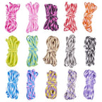Cheriswelry 4mm Elastic Bracelet String Cord Soft Stretch Polyester Cord Chinese Knotting Cord for Necklace Bracelet Jewelry Making Macrame Sewing Supplies (15 Bundles)