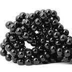 35PCS 10mm Black Smooth Polish Onyx Agate Gemstone Round Loose Beads for Jewelry Making 1 Strand 15" - color: Black Onyx, size: 10mm 35pcs