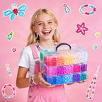 Umikk 9000Pcs Pony Beads Bulk, 30 Colors 6x9mm Plastic Kandi Beads for DIY Bracelet Making Hair Braiding Kandi Jewelry Key Chains Crafts (5.16LB) - color: 30colors9000pcs