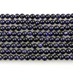 MJDCB 320pcs Small Stone Beads 2mm Blue Sandstone Round Smooth Loose Gemstone Bead for Jewelry Making Bracelets Earrings Necklaces Accessories - color: Blue Sandstone
