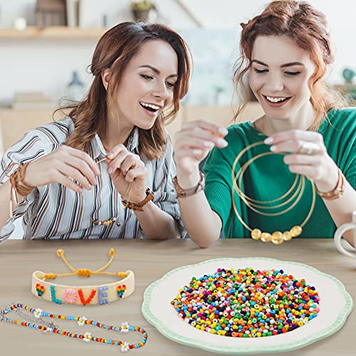 2200pcs Glass Seed Beads Bulk, 4mm 6/0 Pony Beads Bulk for Jewelry Making Mini Spacer Beads Loose Beads Craft Small Glass Seed Beads for DIY Bracelet Wrist (Black) - color: Black