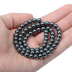 AD Beads Natural Gemstone Round Loose Beads 15" for Bracelet Necklace Earrings Jwelery Making Crafts DIY (4mm, Black Hematite) - color: Black Hematite, size: 4mm