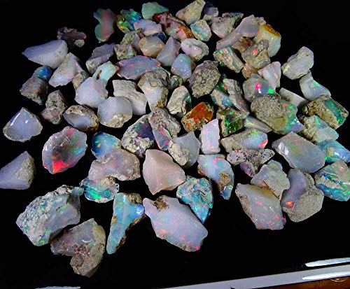 Raw Opal Rough Gemstone, Ethiopian Opal Rock, Jewelry Making Supplies, Raw Gemstone and Crystals, Chakra Healing, Energy Stone, Wikka, Reiki, Yoga, Meditation Lot, Diy Stone, 25.00 cts.