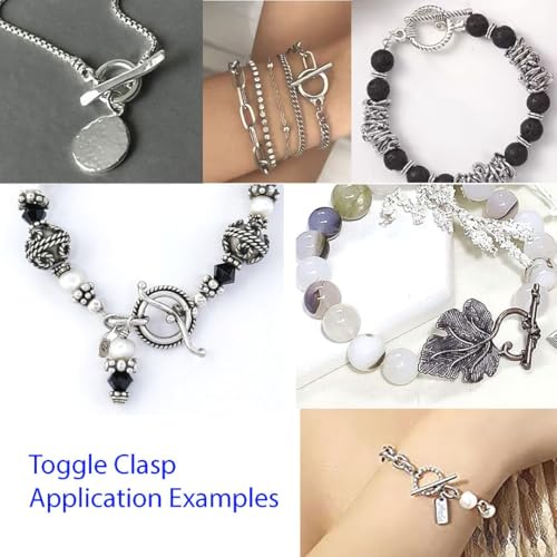 Adabele 20 Sets Fish Shape Toggle Clasp 23mm (0.9 Inch) Large T-Bar Closure Tarnish Resistant Antique Bronze for Necklace Bracelet Craft Jewelry Making MC-AF51 - size: 23mm Fish Shape Toggle