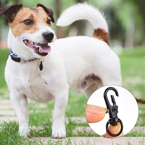 50 pcs Swivel Clasps Lanyard Snap Hook,cnomg Metal Swivel Lanyard Snap Hook Lobster Claw Clasp (Black) - color: Black, size: 1.2 inches