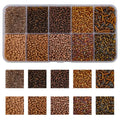 Approx 5000pcs 12/0 Glass Seed Beads for Jewelry Making, 2mm Mix 10 Colors Tube Beads Glass Bugle Beads Waist Beads Kit for Bracelets Necklaces Earrings DIY Supplies (Brown) - color: Brown