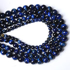 90PCS 8mm Lapis Lazuli Blue Tiger Eye Beads Natural Stone Round Loose Beads Energy Gemstone Healing Power for Jewelry Making 2 Strand 32" - color: Lapis Blue Tiger Eye, size: 8mm(2 strands)