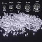 Transparent Round Crystal Glass Beads for Jewelry Making (4/6/8/10/12mm), Smooth Round Natural Gemstone Glass Spacer Loose Beads for Crafts Bracelets Necklaces Charms - color: Round Smooth Glass Beads:Transparent