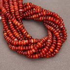BONNY BOXX 1 Strand Natural 5 * 8mm Carnelian Rondelle Beads, Natural Abacus Disk Stone Beads Loose Spacer Gemstone for DIY Bracelet Necklace Jewelry Making - color: Carnelian, size: 5*8MM