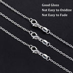 SANNIX 50 Pack Necklace Chains Bulk Silver Plated Necklace Chain Silver Chain Necklaces for DIY Jewelry Making Supplies, 1.2mm 18 Inches