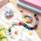 40 Pcs 20 mm Rhinestone Beads Bulk Crystal Round Disco Ball Chunky Bubblegum Beads for Pens Bracelets Charms Craft European Style Jewelry Making Supplies Christmas(Glitter) - color: glitter