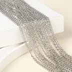 24PCS Cable Necklace Chains for Jewelry Making 2MM Stainless Steel Cable Cross Link Chains Bulk for DIY Necklace - color: stainless steel(2mm/18 inches)
