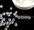 AAA RAINBOW MOONSTONE FACETED HEART SHAPE BRIOLETTES BEADS, RAINBOW MOONSTONE LOOSE GEMSTONE 5MM-7MM