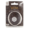 The Beadsmith Half-Round Craft Wire - Medium Temper Beading Wire, Silver Color, 21 Gauge, 4 Yards