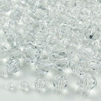 480pcs Crystal Glass Beads 3mm 4mm 6mm 8mm 10mm Round Faceted Glass Spacer Beads for Bracelets Necklace Earring DIY Jewelry Making Craft(Clear) - color: Clear