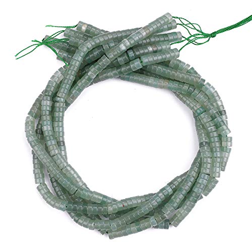 BEADIA Natural Green Aventurine Spacer Beads Caps Loose Semi Gemstone for Beading Jewelry Making 6mmx3mm 38cm - color: Green Aventurine, size: Round 6mm x 3mm