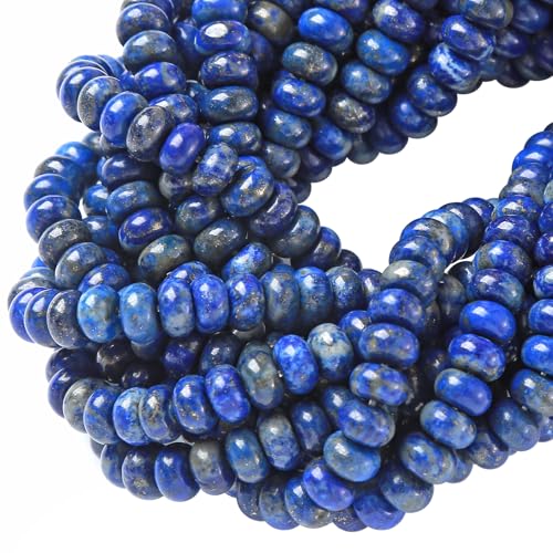 5x8MM 72PCS Lapis Lazuli Tube Rondelle Abacus Disk Spacer Loose Beads for Jewelry Making - color: Lapis Lazuli, size: 5x8mm abacus-shaped