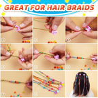 IOOLEEM Glitter Pony Beads,1200pcs Beads for Bracelets Making & Hair braiding, Kandi Friendship Bracelets & Jewelry Making. - color: Glitter-color