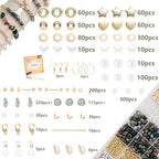 Xylise Jewelry Making Supplies Kit Natural Stone Beads for Irregular Natural Stone with for DIY Craft Bracelet Necklace Earrings for Adults(Agate) - color: Agate