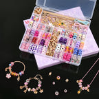 Uniartfy Charm Bracelet Making Kit, 305 Pieces Jewelry Making Kit Supplies for Girls 8-12, Birthday Gifts, DIY Arts Crafts for Teens Women Kids Ages 5 6 7 8 9 10 11 12 Years Old with Organizer Box - color: Gold