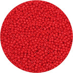 2200pcs Glass Seed Beads Bulk, 4mm 6/0 Pony Beads Bulk for Jewelry Making Mini Spacer Beads Loose Beads Craft Small Glass Seed Beads for DIY Bracelet Wrist (Red) - color: Red