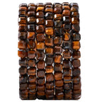 Natural Faceted Yellow Tiger Eye Cube Stone Beads 5-5.5mm 60pcs/str Loose Square Semi Gemstone Stone Beads for Making Bracelets Necklace Earrings - color: Yellow Tiger Eye