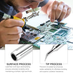 MECCANIXITY Pack of 10 900M Solder Tips Internally Heated Soldering Tips with Cleaning Sponge Pad Replacement Welding Accessories Kit for Electrical Solder Station Tip (900M-T-IS) - style: 900M-T-IS