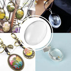 Koliva Oval Cabochons 30x40MM Clear Glass Cabochon 50PCS Transparent Glass Cabochons with Flat Backs Glass Dome for DIY Crafts Photo Pendant Jewelry Making (30x40MM,50PCS) - size: 30x40MM,50PCS