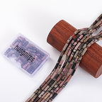 Natural Rhodochrosite Cylinder Tube Beads 4x13mm 38cm/str Loose Semi Gemstone Stone Beads for Making Bracelets Necklace Earrings - color: Rhodochrosite, size: 4x13mm Cylinder