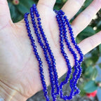 500pcs Czech Faceted Rondelle Crystal Glass Loose Beads 4mm Small Tiny Spacer Bulk Cobalt Blue for DIY Craft Jewelry Making CCR425 - color: Cobalt Blue, size: 4mm (0.16") - 500pcs