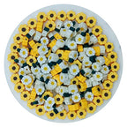 200pcs Daisy Flower Polymer Clay Beads, Mixed Yellow Sunflowers Charm Spacer Beads for DIY Bracelet Necklace Jewelry Making - color: Daisy