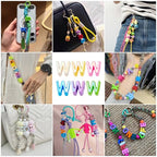 Beadthoven 20pcs Big Letter W Beads Large Hole Bubble Alphabet Acrylic Beads Charm Iridescent Plastic W Shape Loose Chunky Spacers for Jewelry Making Bracelet Necklace Keychains Shoelaces Crafts - color: W