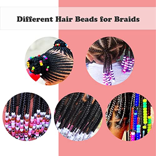 Malynme 4200Pcs Pony Beads, 28 Colors Rainbow Kandi Beads for Hair Braiding, Plastic Pony Beads Bulk for Bracelets Making, DIY Crafts