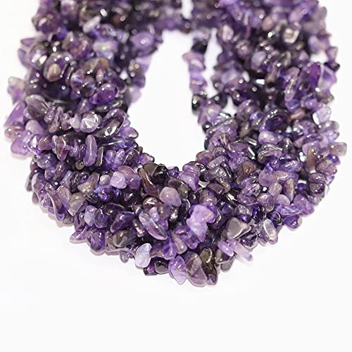 7-8mm Natural Amethyst Gemstone Chips Loose Beads Semi Precious for Jewelry Making DIY Handmade Craft Supplies 1 Strand per Bag Approxi 34" - color: Amethyst Chips