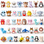 Ferreve 40 Pcs 3D Animal Silicone Focal Beads for Pens, Keychain Making, Focal Beads Bulk for Beadable Keychain DIY Crafts Bracelet Necklace Phone Chain Charms Jewelry Making (Cute Style) - style: Cute Style