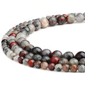 RUBYCA Wholesale Natural Fancy Jasper Gemstone Round Loose Beads for Jewelry Making 1 Strand - 4mm - color: Fancy Jasper, size: 4 MM