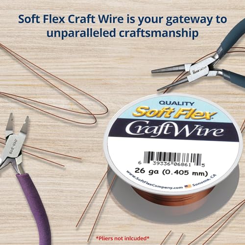 Soft Flex 26 Gauge Craft Wire - 27 Meters - Jewelry Wire with Tarnish Resistant Silver Plating - style: Non-Tarnish Antique Copper