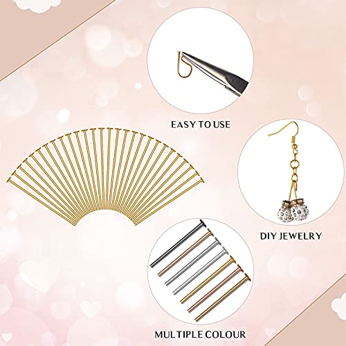 Junkin 2800 Pieces Flat Head Pins for Jewelry Making DIY, Head Pins Set 0.63 Inch, 0.71, 0.79, 1.18 Inch Earring Bracelet Pendant Jewelry Making(Multicolor) - color: Multicolor