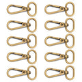 CRAFTMEMORE Snap Hook Swivel Push Gate Lobster Clasps Fashion Clips Purse Making FS10 Pack of 10 (Antique Brass, 3/4 Inch) - color: Antique Brass, size: 3/4 Inch