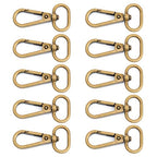 CRAFTMEMORE Snap Hook Swivel Push Gate Lobster Clasps Fashion Clips Purse Making FS10 Pack of 10 (Antique Brass, 3/4 Inch) - color: Antique Brass, size: 3/4 Inch