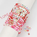 Twinfree Bohemia Beaded Bracelet for Women, Polymer Clay Stretch Bracelets - color: color 25