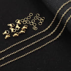 66Feet 18K Gold Stainless Steel Necklace Chains Cable Link Chains for Jewelry Making DIY Craft Kit with Lobster Clasps Jump Rings - color: 66Feet-Gold, size: 1.0mm
