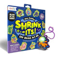 Ooly 28 PC DIY Shrinking Art Kit for Kids, 20 Glow in the Dark Plastic Pre Cut Charms and More, No Mess Creative Activity Jewelry Making Kit - Glow Buddies - color: Glow Buddies