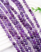 Natural Stone Beads 8mm Polished Round Smooth Gemstone Beads for Jewelry Making Supplies 15 Inch(45 Beads) (Purple Dragon Pattern) - color: Purple Dragon Pattern-45pcs