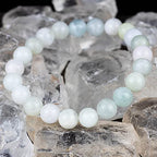 8mm Natural Gemstone Stretch Bracelet, Handmade Unisex Crystal Bracelets for Meditation, Yoga, Spiritual Healing & Positive Energy - color: Multi-Berly