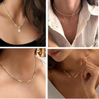 Crisjanggo 32.8 Feet 14K Gold Plated Brass Chains for Jewelry Making Long Craft Link Chain Roll Paperclip Necklace Chains Bulk with Jump Rings Lobster Clasps Extender Chain - color: Paperclip