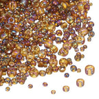 MECCANIXITY 15/0 11/0 8/0 6/0 Glass Seed Beads 1.5mm/2mm/3mm/4mm Loose Seed Beads for Jewelry Earring Bracelet Craft Making, 5888PCS, Brown - color: Brown