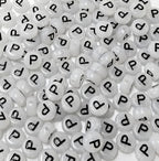 200PCS Letter Beads Glow in The Dark 4x7mm Acrylic Alphabet Letter P Beads for Jewelry Making Bracelet - color: P-200PCS