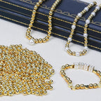300pcs 5mm Gold Filled Round Spacer Beads for Bracelets, Necklaces, Earrings & DIY Crafts - size: 5mm-300pcs